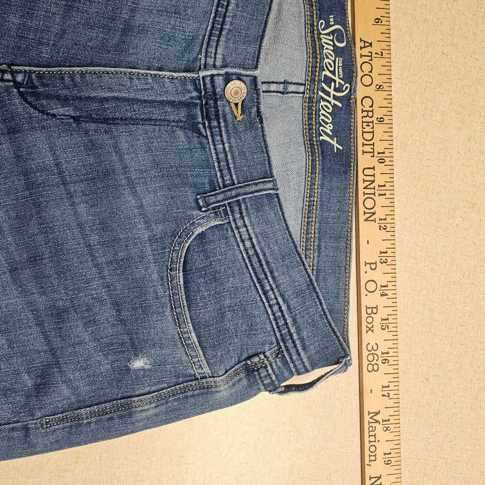 Old Navy The Sweetheart Jean Capri pants size 10 stretchy Distressed Normcore - Picture 4 of 7
